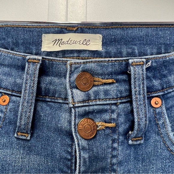 Madewell 10” High Rise Skinny Jeans Dewitt Wash Button Front - Picture 5 of 9